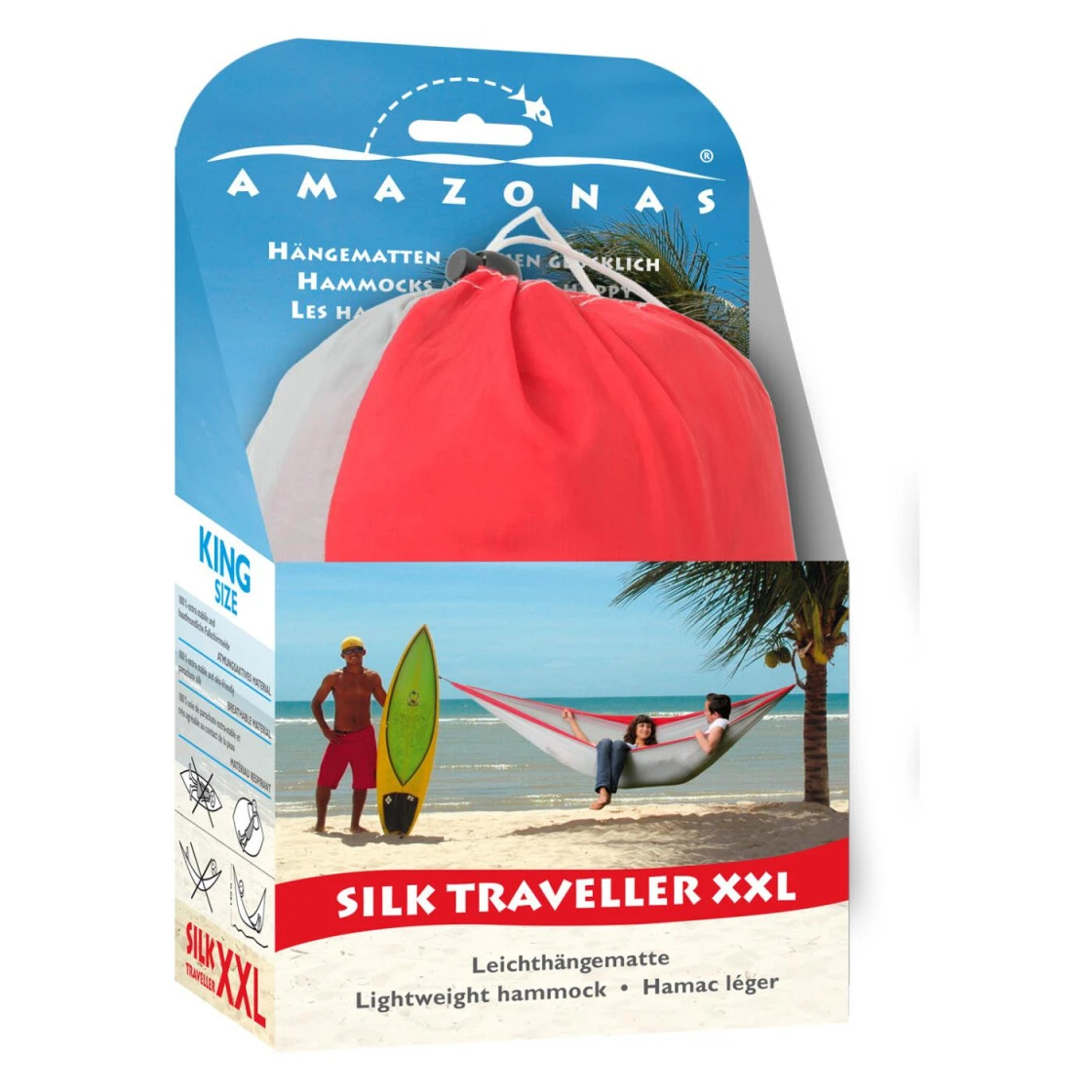 Amazonas Leichthängematte 'Silk Traveller XXL', 3 Amazonas Leichthängematte 'Silk Traveller XXL',