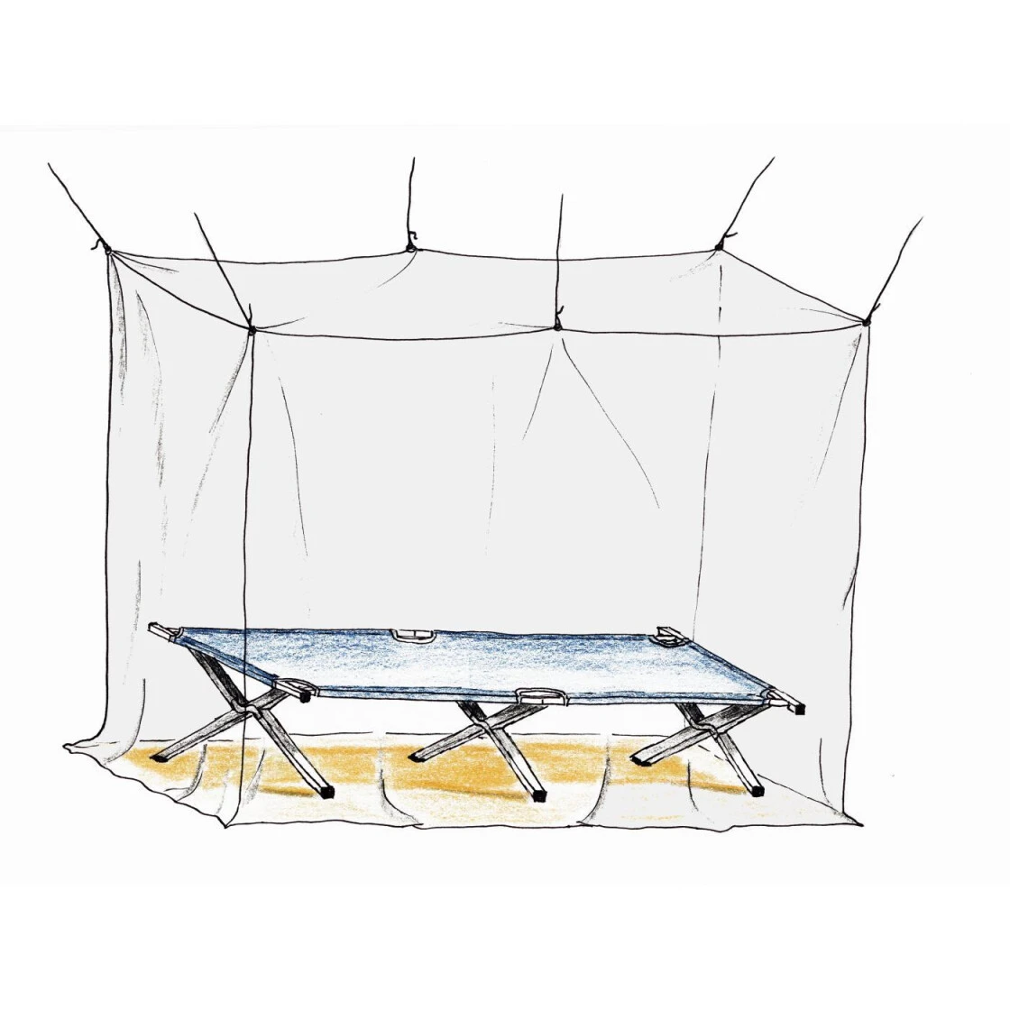 Basic Nature Moskitonetz 'Klassik' Solo, Mesh 225 5 Basic Nature Moskitonetz 'Klassik' Solo, Mesh 225 – Bild 3