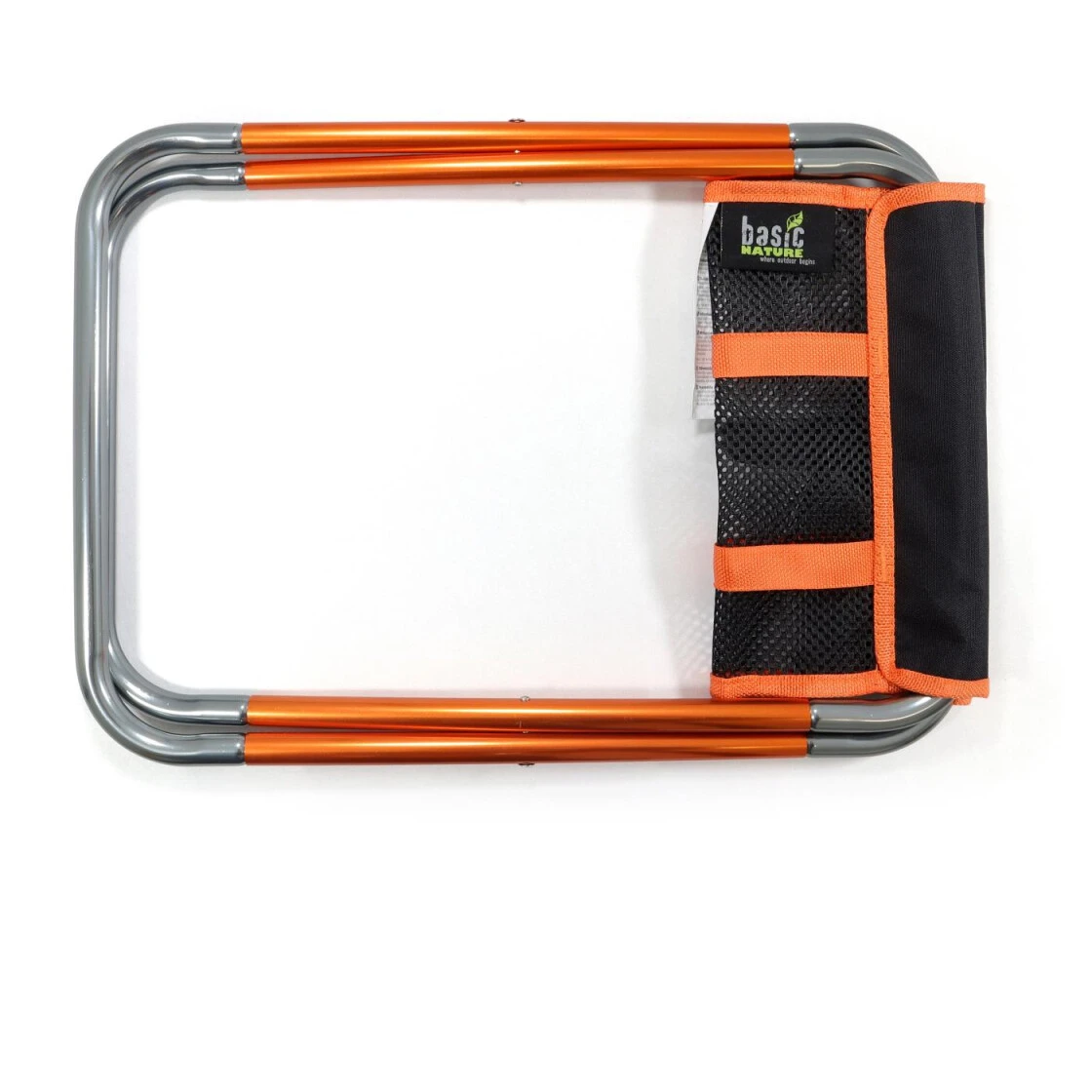 BasicNature Travelchair Klapphocker 'Compact', Schwarz / Orange 4 BasicNature Travelchair Klapphocker 'Compact', Schwarz / Orange – Bild 2