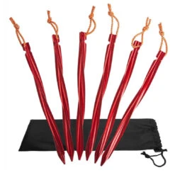 BasicNature Zelthering 'Y-Stake Spiral' 25 Cm Rot 6 Stück