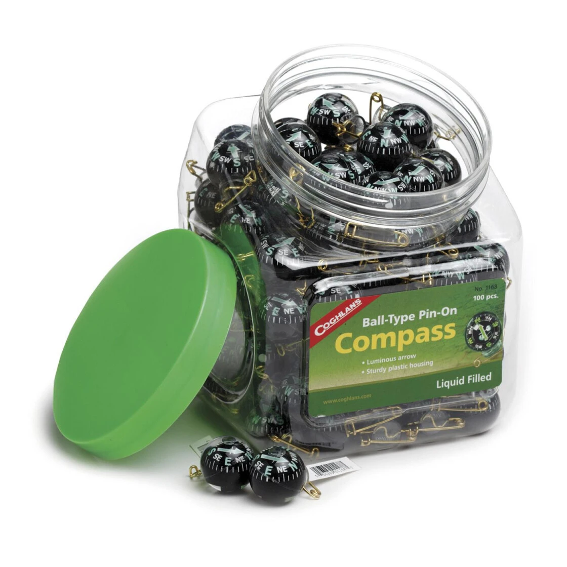 Coghlans Pin-On Kompass, Bowl Mit 100 Stück 4 Coghlans Pin-On Kompass, Bowl Mit 100 Stück – Bild 2