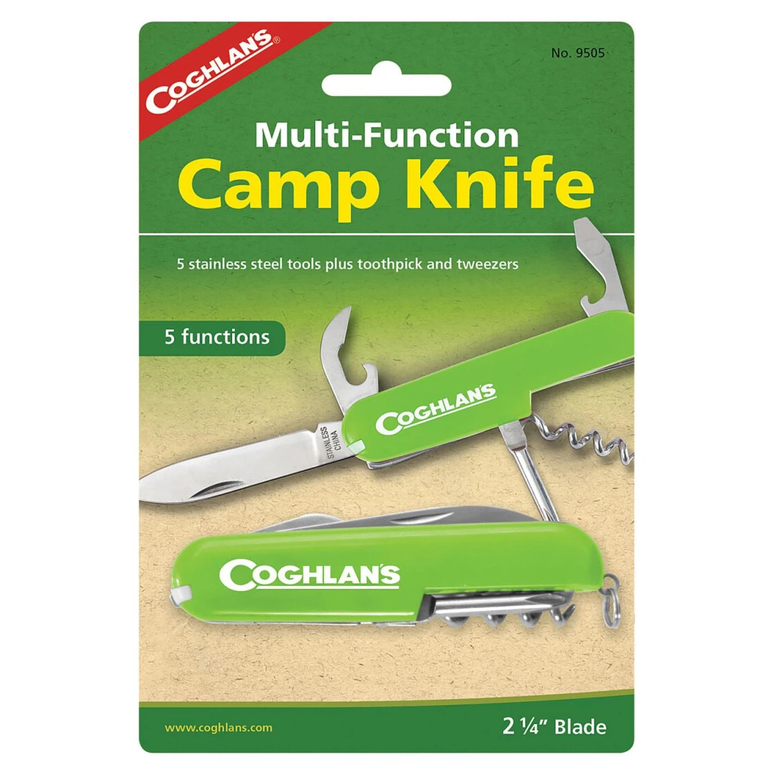 Coghlans Taschenmesser 'Camp Knife' 5 Funktionen 3 Coghlans Taschenmesser 'Camp Knife' 5 Funktionen