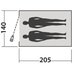 EasyCamp Kuppelzelt 'Comet 200',2 Personen