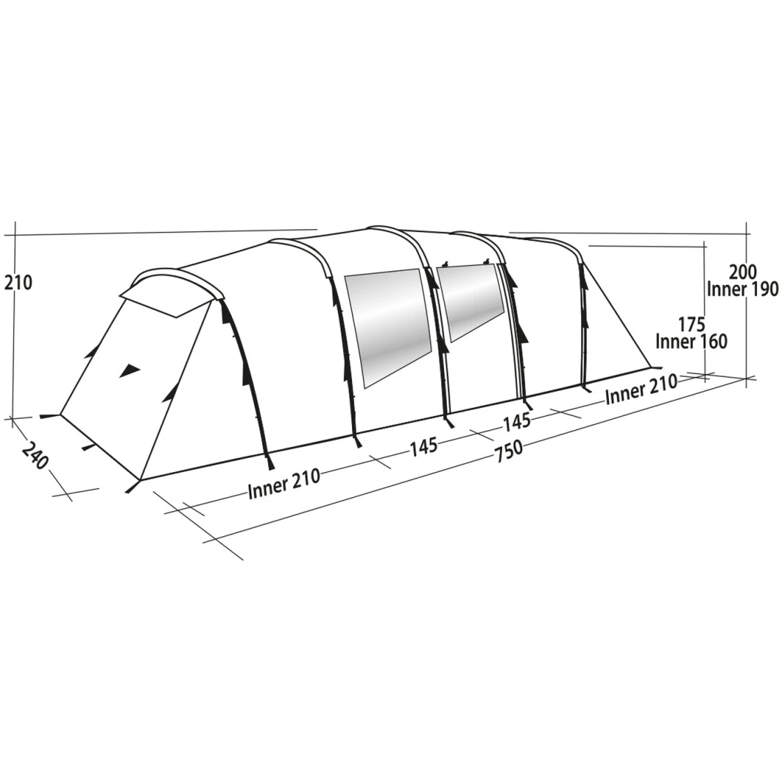 EasyCamp Zelt 'Huntsville Twin 800',8 Personen 5 EasyCamp Zelt 'Huntsville Twin 800',8 Personen – Bild 3