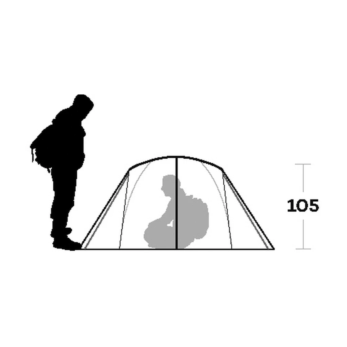 Ferrino Zelt 'Grit' 2 Person Oliv 7 Ferrino Zelt 'Grit' 2 Person Oliv – Bild 5