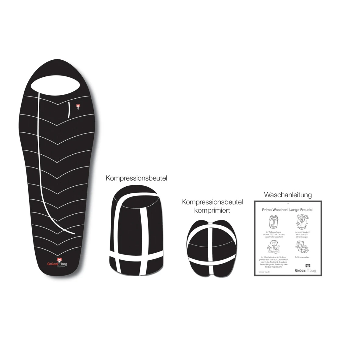 Grüezi-Bag Mumienschlafsack 'Cloud' Links 3 Grüezi-Bag Mumienschlafsack 'Cloud' Links