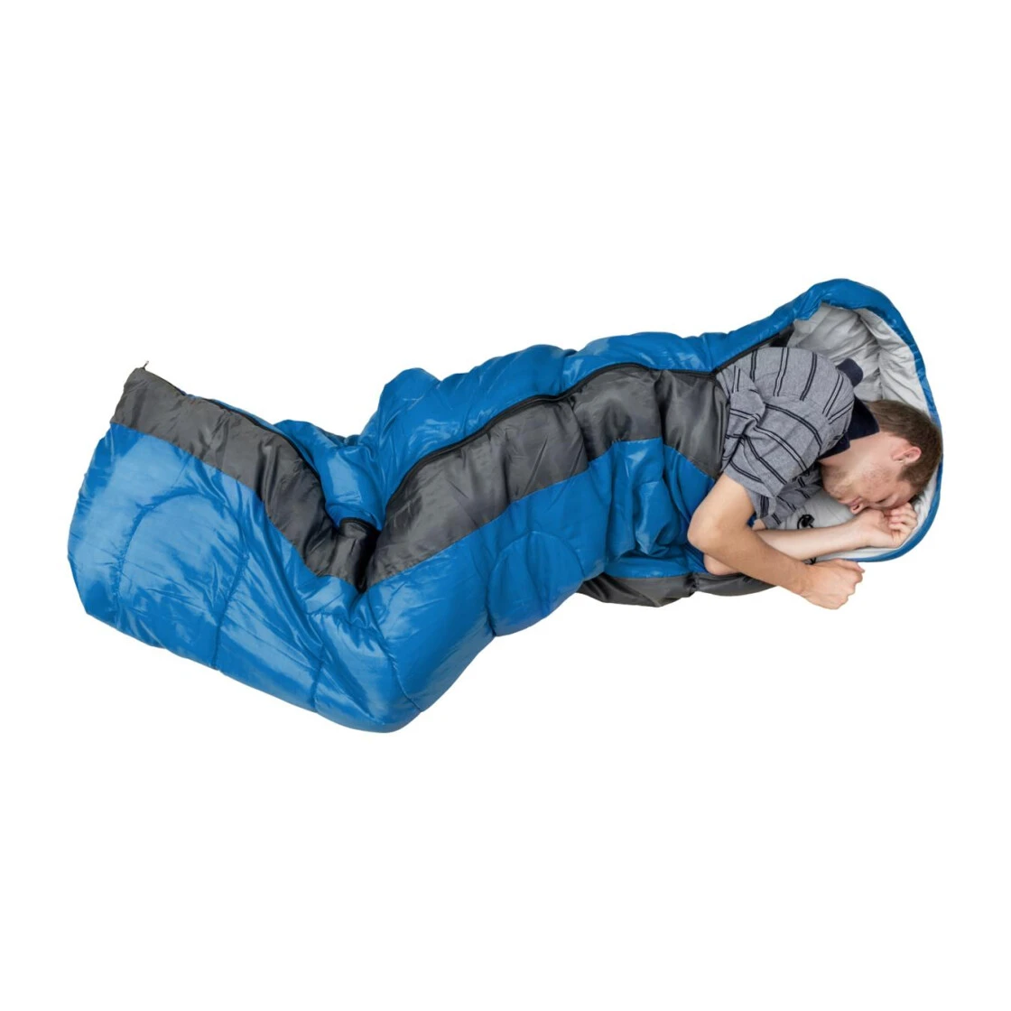 Origin Outdoors Schlafsack 'Sommer' Deckenform Blau-grau 4 Origin Outdoors Schlafsack 'Sommer' Deckenform Blau-grau – Bild 2