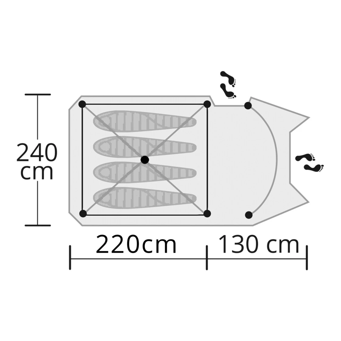 Origin Outdoors Zelt 'Hyggelig' 4 Person 6 Origin Outdoors Zelt 'Hyggelig' 4 Person – Bild 4