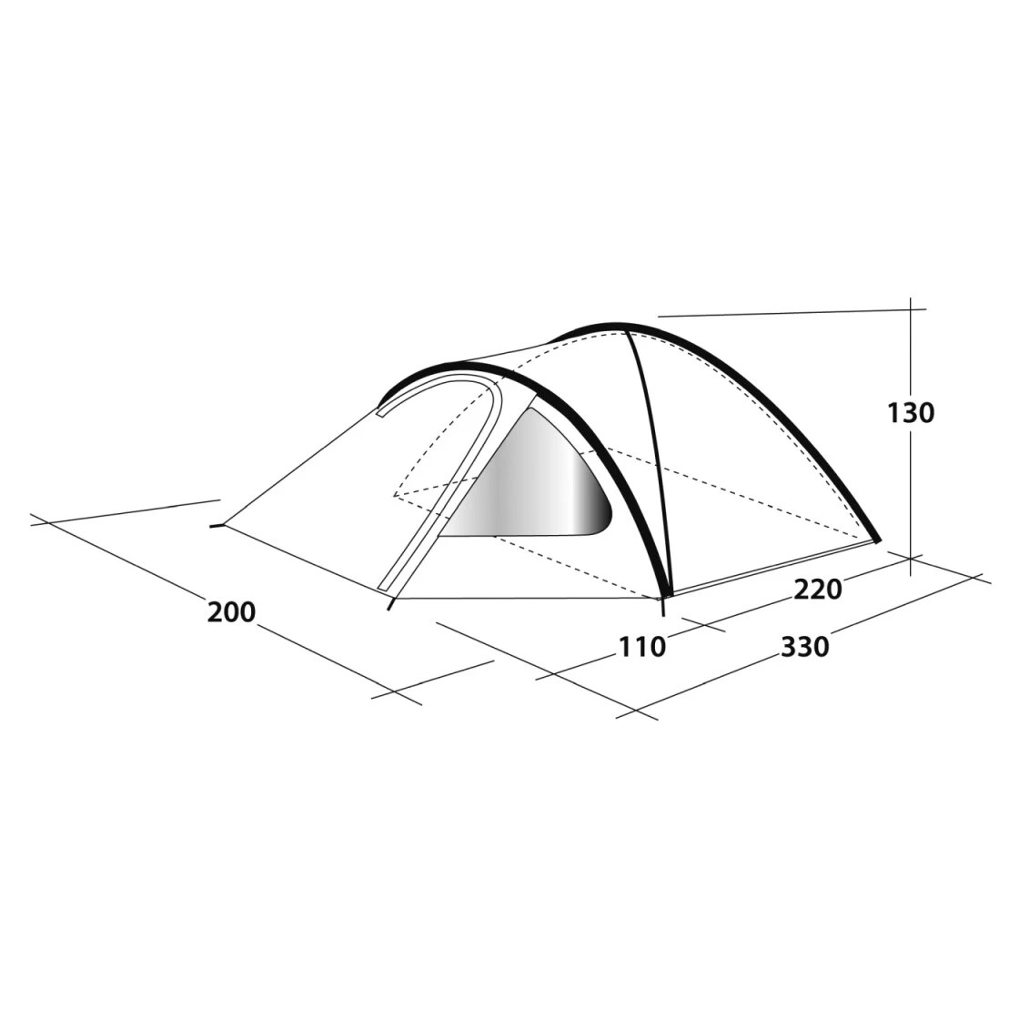 Outwell Zelt 'Cloud' 3 Personen 5 Outwell Zelt 'Cloud' 3 Personen – Bild 3