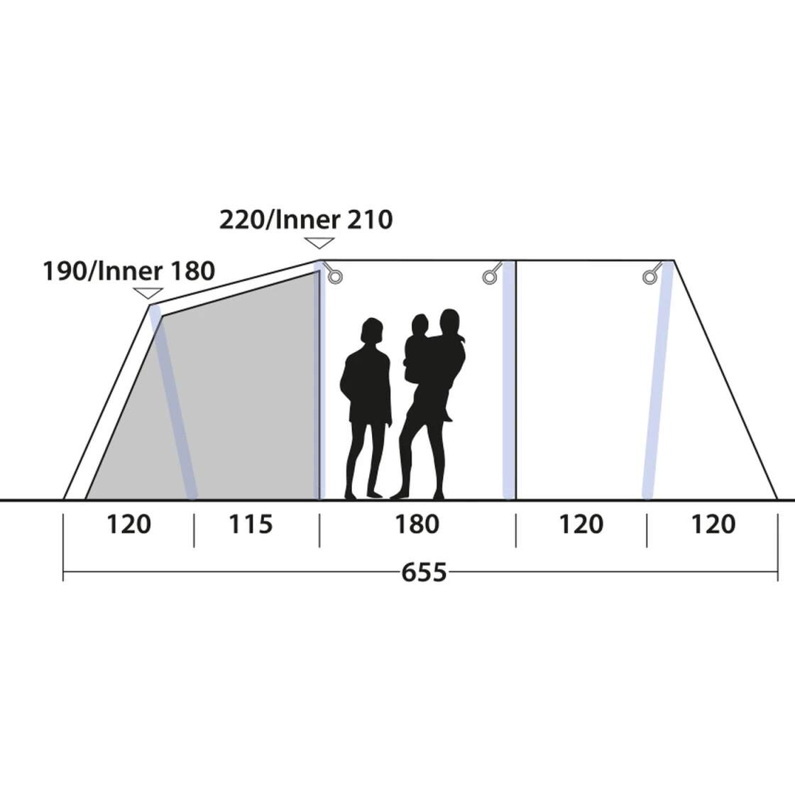 Outwell Zelt 'Parkdale' 6 Personen 5 Outwell Zelt 'Parkdale' 6 Personen – Bild 3